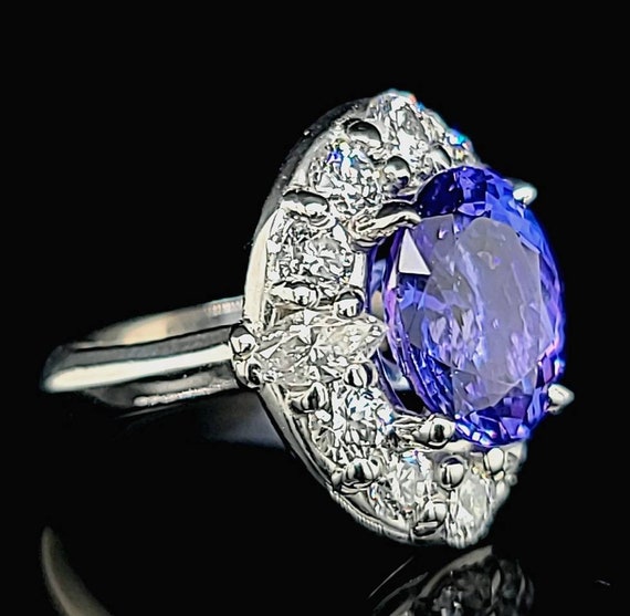 14k white gold  engagement Ring 5.14CT. Natural o… - image 5