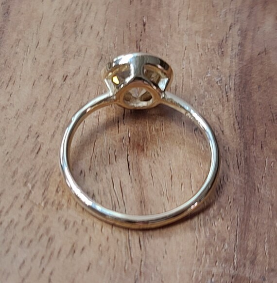 Vintage 14k yellow gold engagement ring 2.09ct na… - image 8