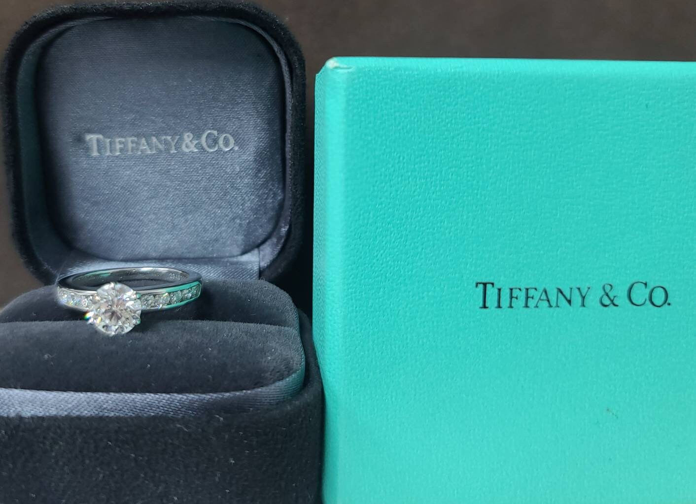 tiffany diamond rings in box