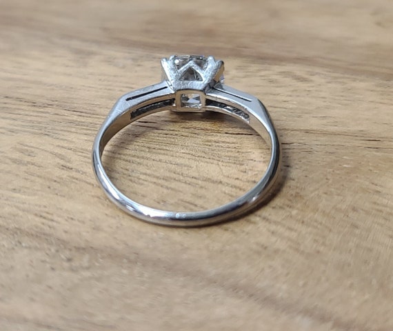 Vintage platinum engagement Ring 1.02CT. Natural … - image 7