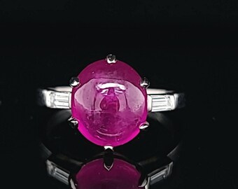 5.50ct. Ruby GEM RING -ruby Vintage Gem Ring - Pink  Ring - Ruby Gemstone Ring - Natural Gems Stone Jewelry For Girlfriend