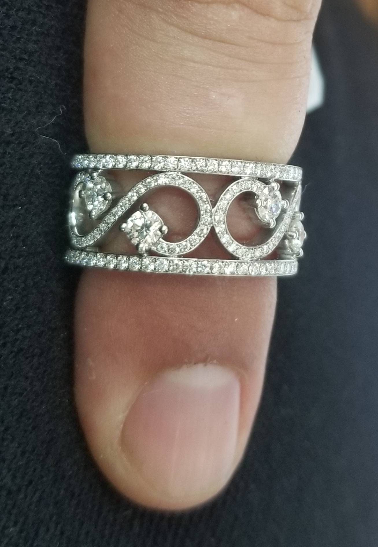 Tiffany scroll best sale ring
