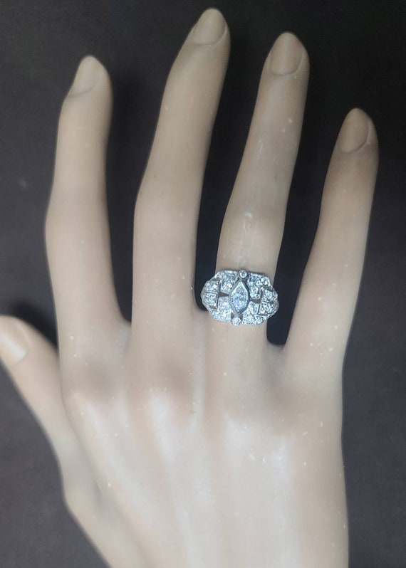 Vintage  0.52ct carat natural marquise Diamond Pl… - image 9