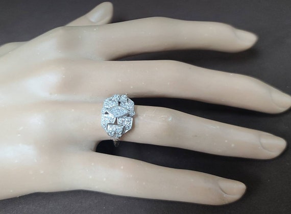 Vintage  0.52ct carat natural marquise Diamond Pl… - image 8