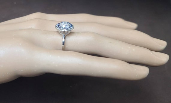 0.72CT Platinum Vintage art deco Engagement Ring … - image 6