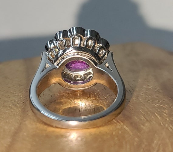 Vintage platinum engagement ring 5.04ct. natural … - image 9