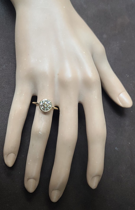 Vintage 14k yellow gold engagement ring 2.09ct na… - image 2