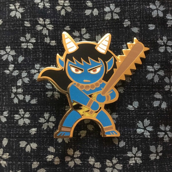 AMI ONI yokai enamel pin