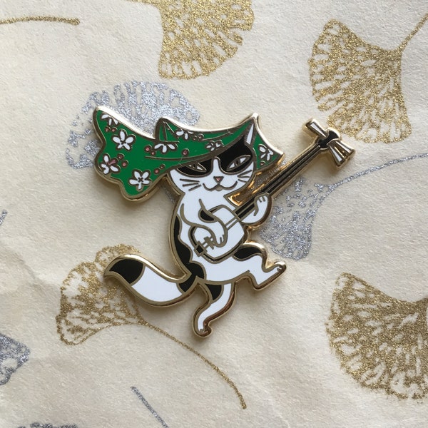 Billi the Bakeneko yokai enamel pin