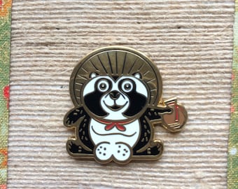TANUKI KEN yokai enamel pin