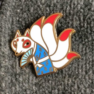 KANTA the KITSUNE yokai enamel pin