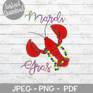Mardi Gras Shirt Design, Mardi Gras Crawfish PNG File, Crawfish Sublimination Design, Southern Sayings, Crawfish Boil