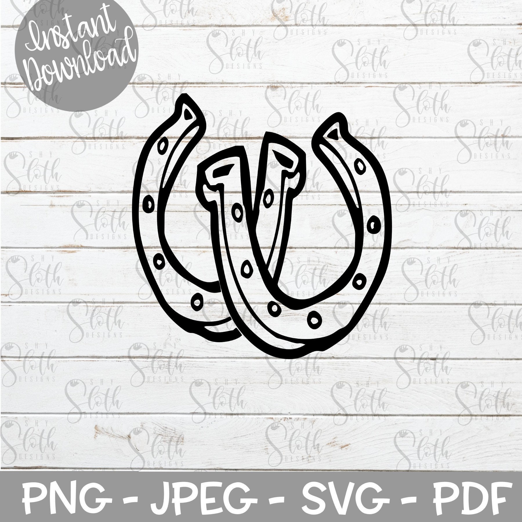 Double Horseshoe SVG Cut File Etsy