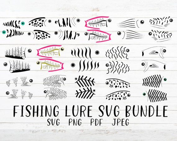 Download Fishing Lure SVG Bundle Fishing Lure Pattern SVG Cut File | Etsy