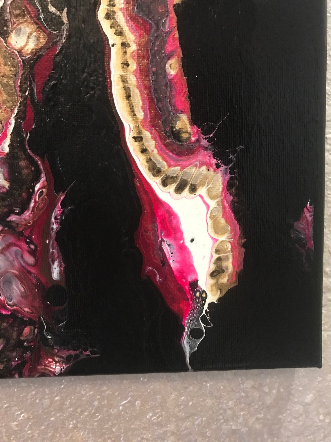 Acrylic Poured Painting Snake Skin Etsy