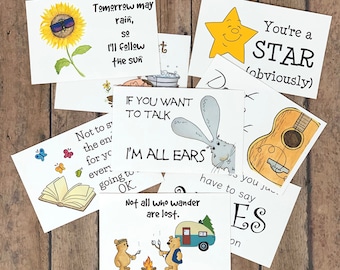 Funny Lunchbox Notes, Set of 8
