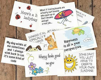 Funny Lunchbox Notes, Set of 8
