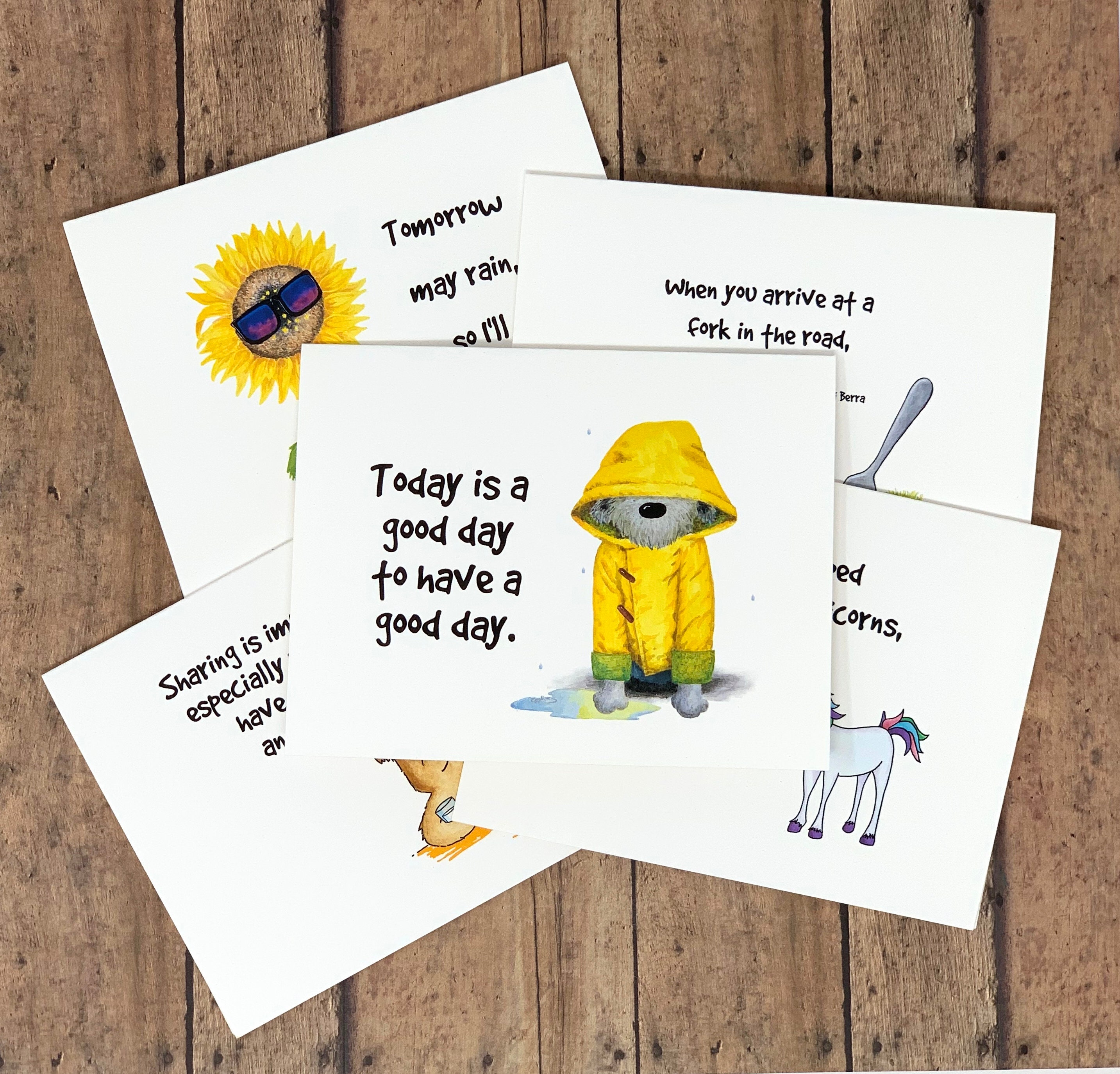 Funny Notecard Set 5 cards Etsy