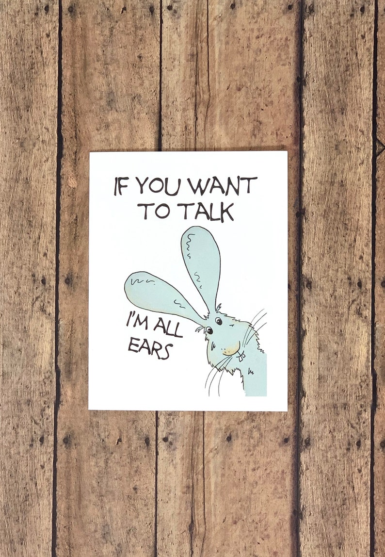 Funny Notecard set If You Want to Talk I'm All Ears Etsy