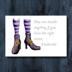 Funny Witch Postcard  - You Can Handle Anything If You Have the Right Shoes!