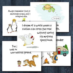 Funny Notecard Set, Five Cards
