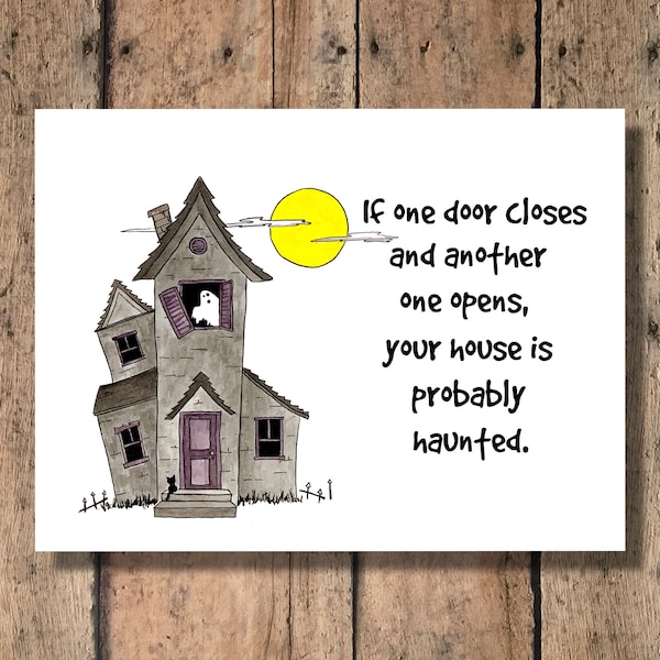 Funny Halloween Card - Haunted House