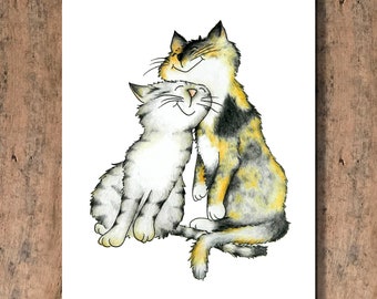 Funny Cat Card - Best Friends