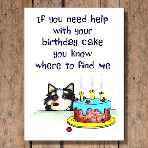 Need Help With Your Birthday Cake? This Funny Dog Birthday Card