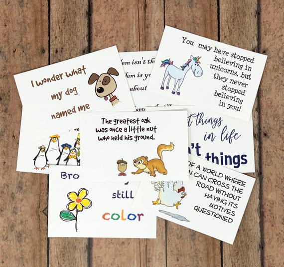 Funny Lunchbox Notes, set of 8