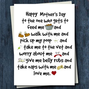 Funny Father&#39;s or Mother&#39;s Day Card from the Dog