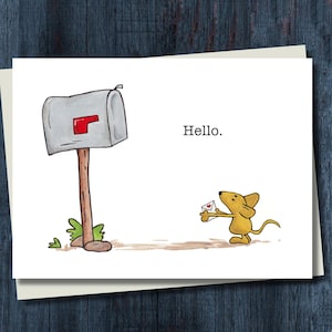 Funny Greeting Card or Postcard - Hello!
