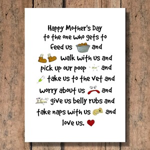 Funny Mother's or Father's Day Card from the Dog