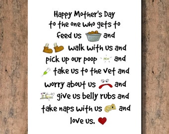 Funny Mother's or Father's Day Card from the Dog
