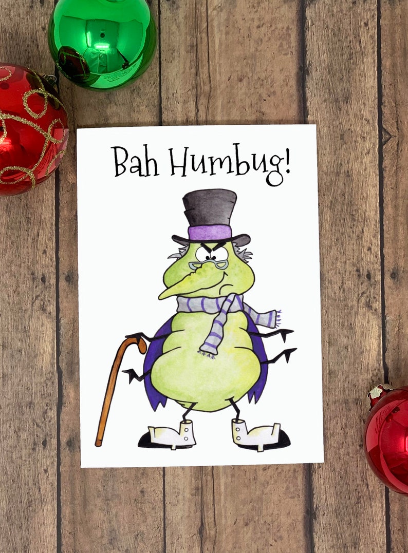 Bah Humbug Funny Christmas Card - Etsy