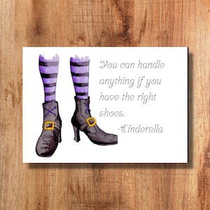 Funny Witch Postcard  - You Can Handle Anything If You Have the Right Shoes!