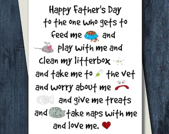 Funny Father's or Mother's Day Card from the Cat