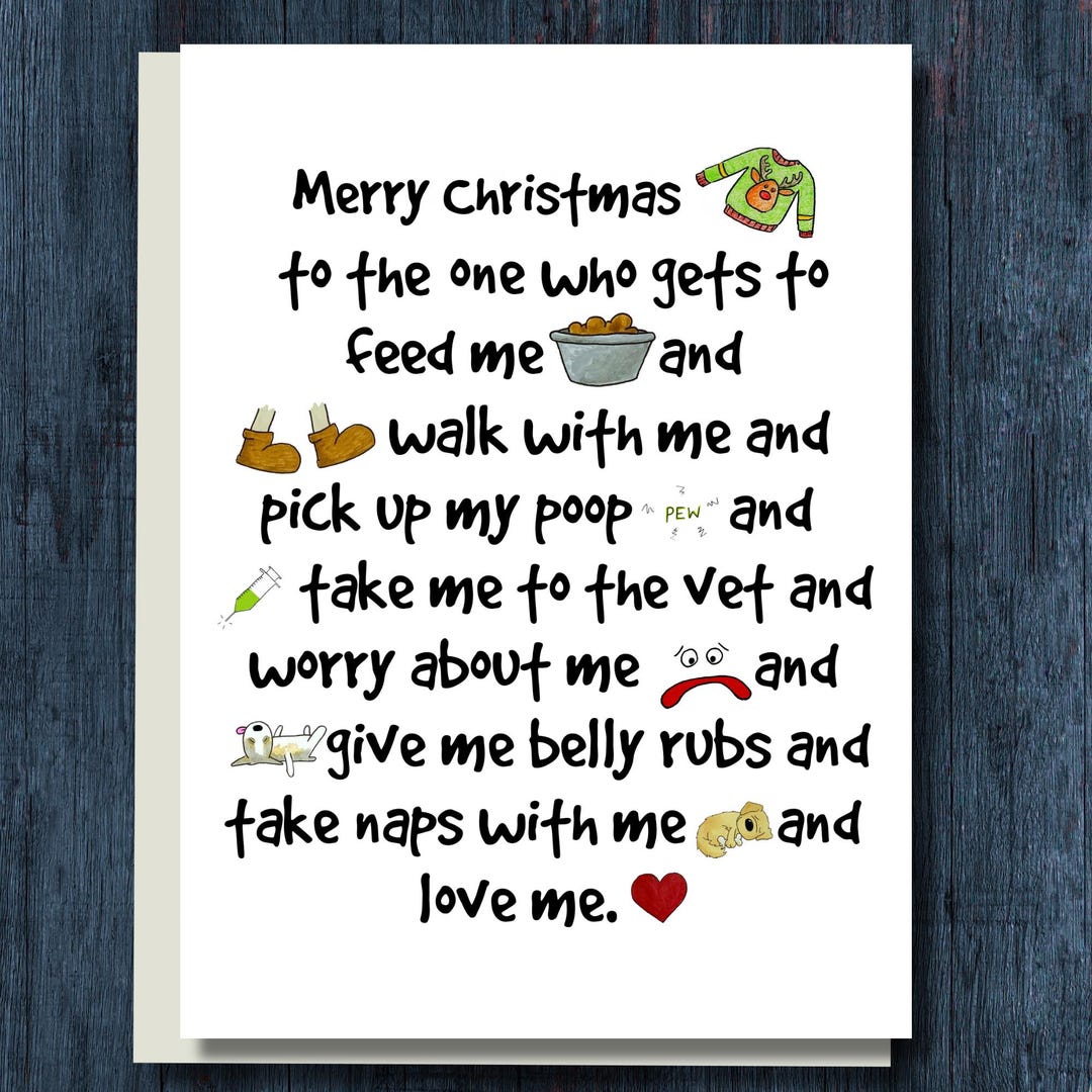 Merry Christmas From the Dog, Funny Christmas Card - Etsy