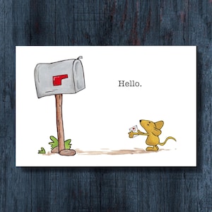 Funny Snail Mail Postcard - Hello!