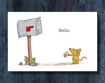 Funny Snail Mail Postcard - Hello!