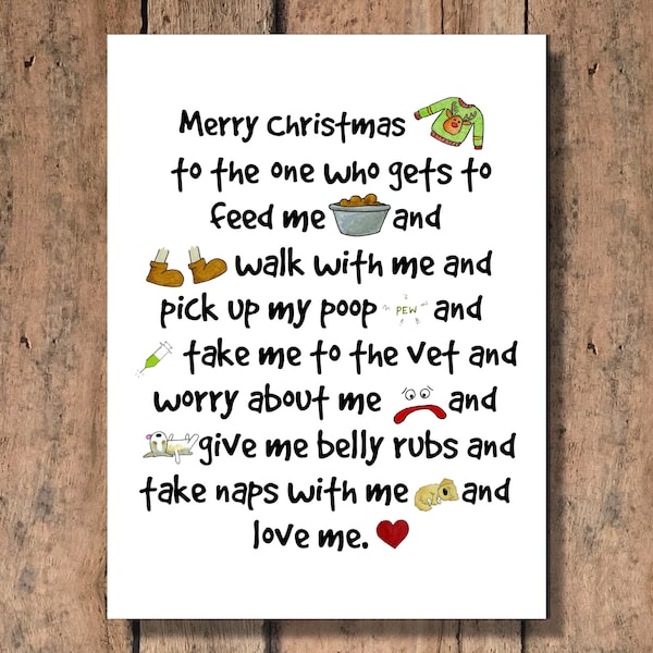 Merry Christmas from the Dog, Funny Christmas Card