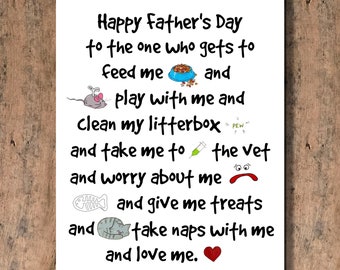 Funny Mother's or Father's Day Card from the Cat