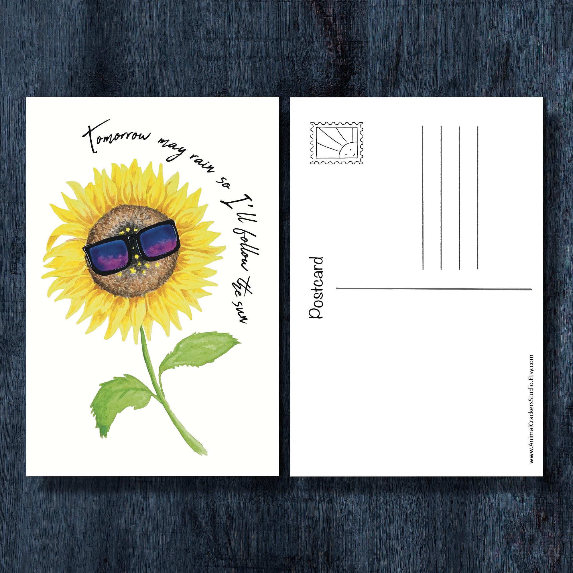 Sunflower Index Cards - 4x6 College-Ruled Notecards, Set Of 50, Made In USA