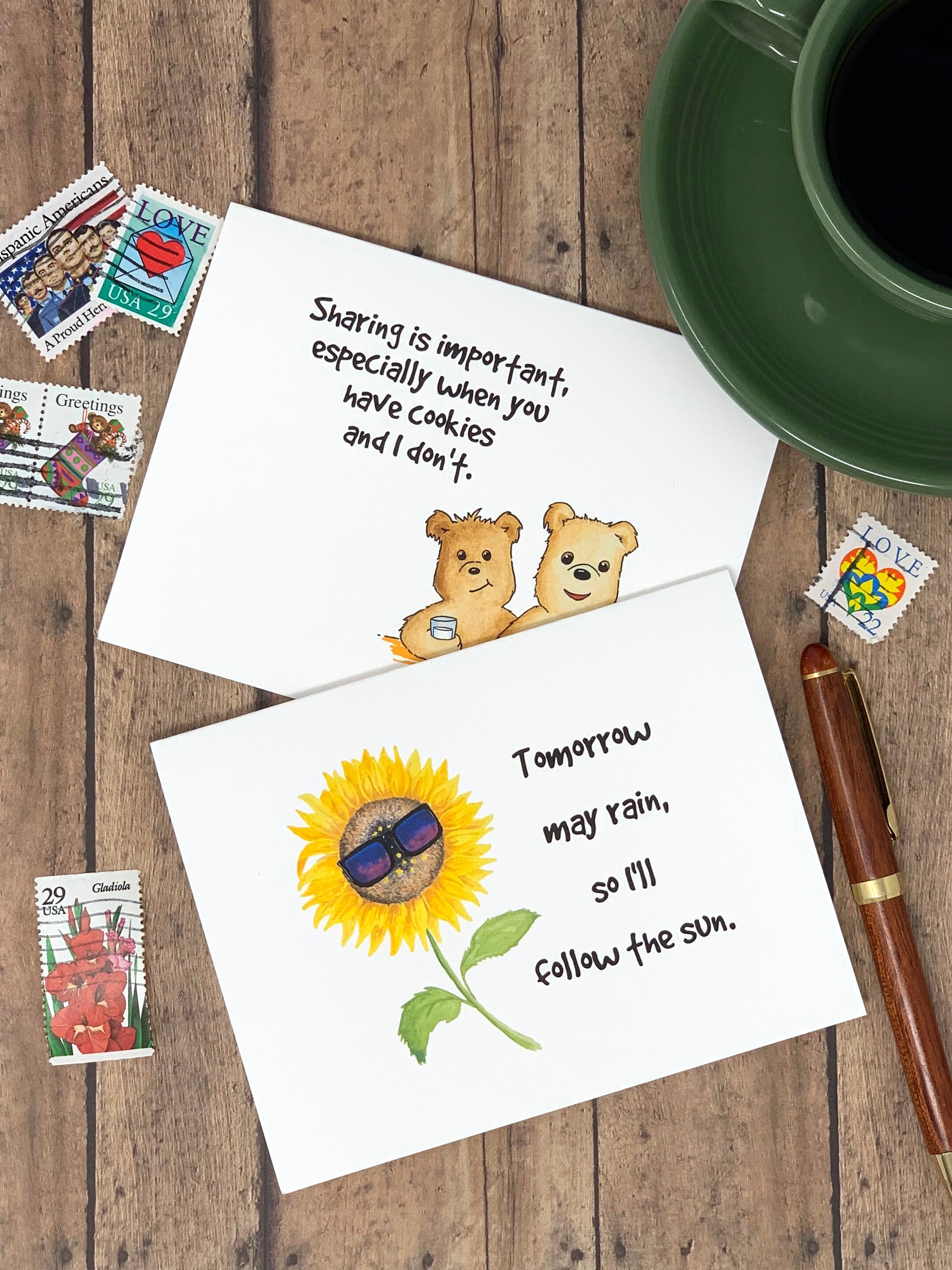 Funny Notecard Set 5 cards | Etsy