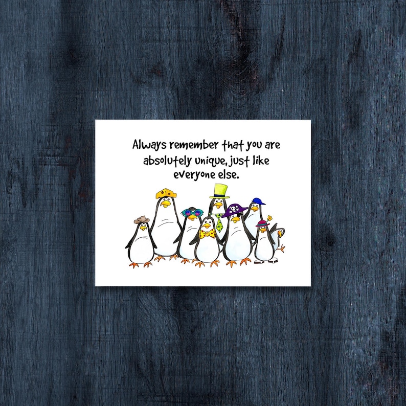 Funny Notecard Set, Five Cards - Etsy
