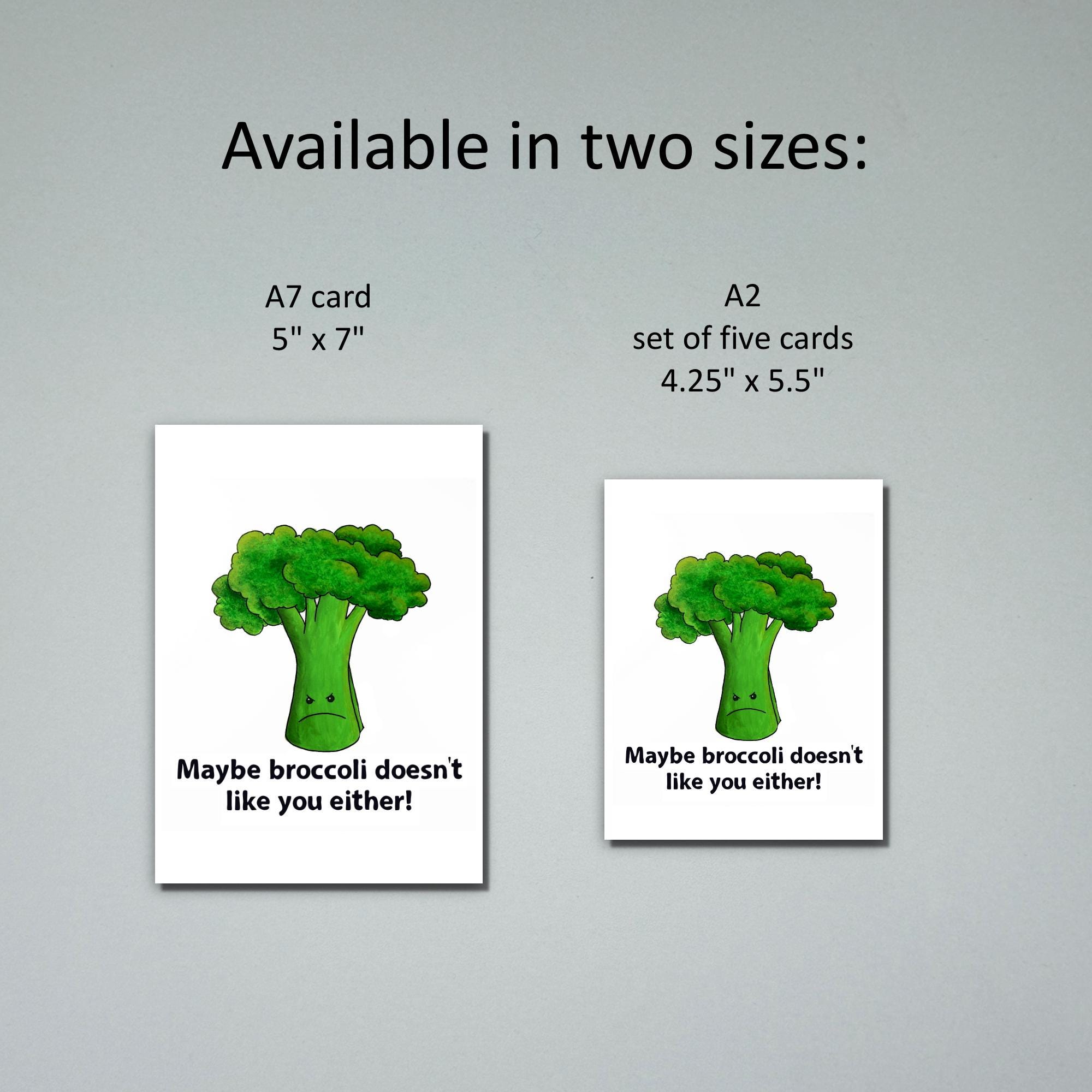 Buy Funny Broccoli Greeting Card - Perfect for Birthdays, Valentines, or  Just Because! Online in India - Etsy