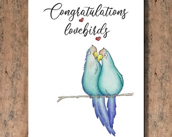 Funny Wedding Card - Congratulations Lovebirds