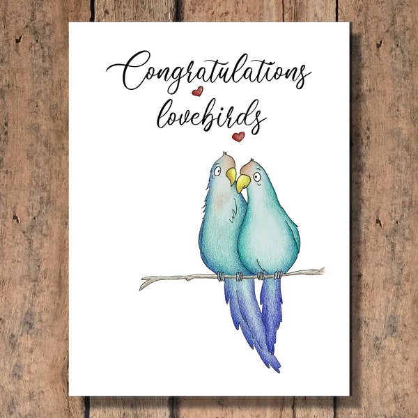 Funny Wedding Card - Congratulations Lovebirds