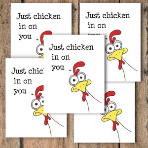 Just Chicken in on You Funny Greeting Card image 2