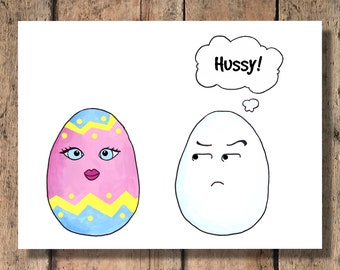 Funny Easter Card - Hussy!