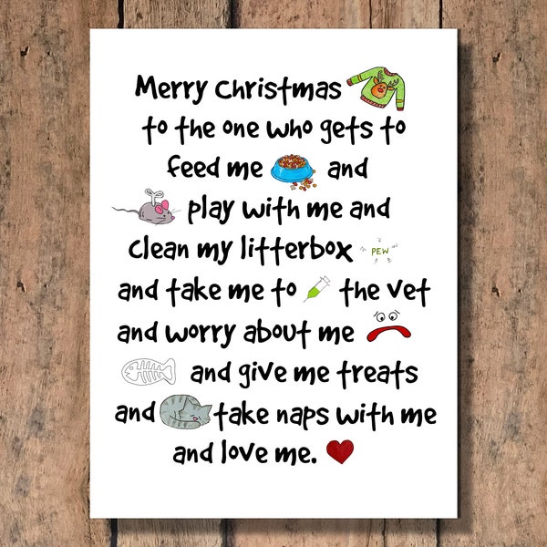 Merry Christmas from the Cat, Funny Christmas Card